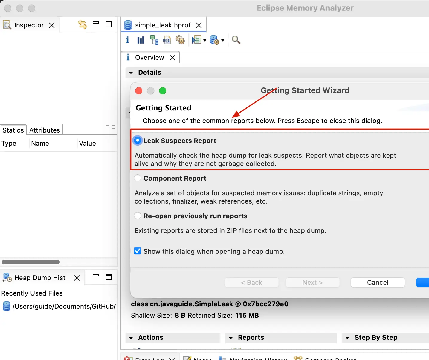 Mat Leak Suspects Report