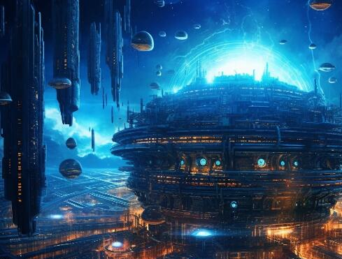 元宇宙 科幻 赛博朋克 绘画 (1)大模型